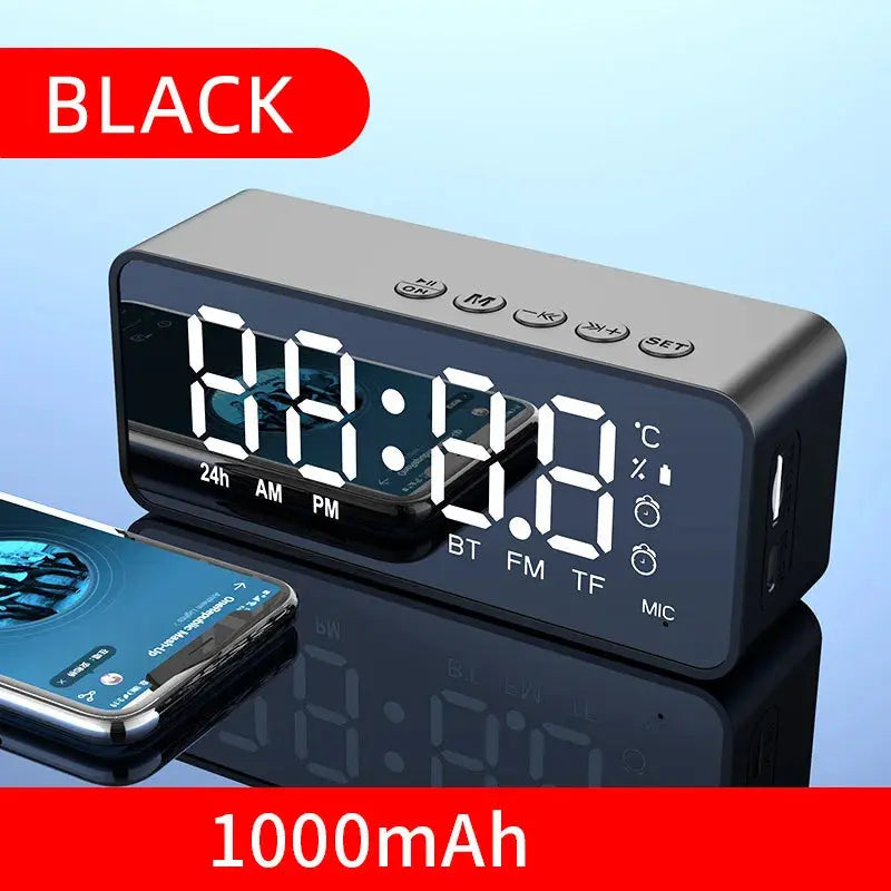 Alarm Clock Radio FM Bluetooth Speaker Portable Subwoofer Caixa De Som Sound Box Music Wireless Mini Woofers Bocina Lamp Column Magic Remotes