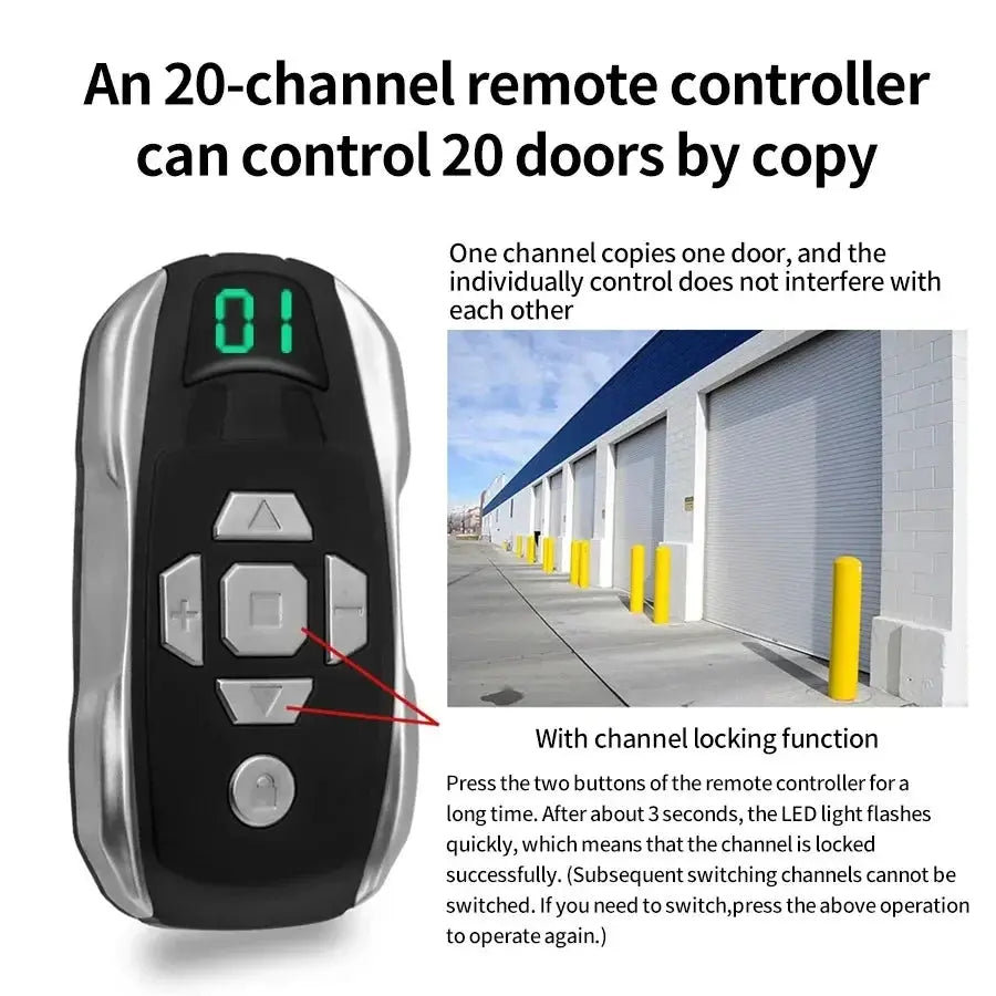 20-Channel Rechargeable Key Duplicator for Universal Garage Door Remote Control Gate Controller Clone Multi-frequency 300-915Mhz Magic Remotes
