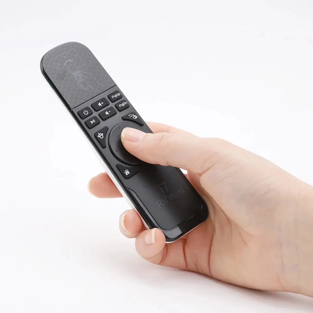 Rii i7 2.4G Wireless Fly Air Mouse Remote Control Motion Sensing Built in 6-Axis fControl for Pc Android TV Box Smart PC Magic Remotes