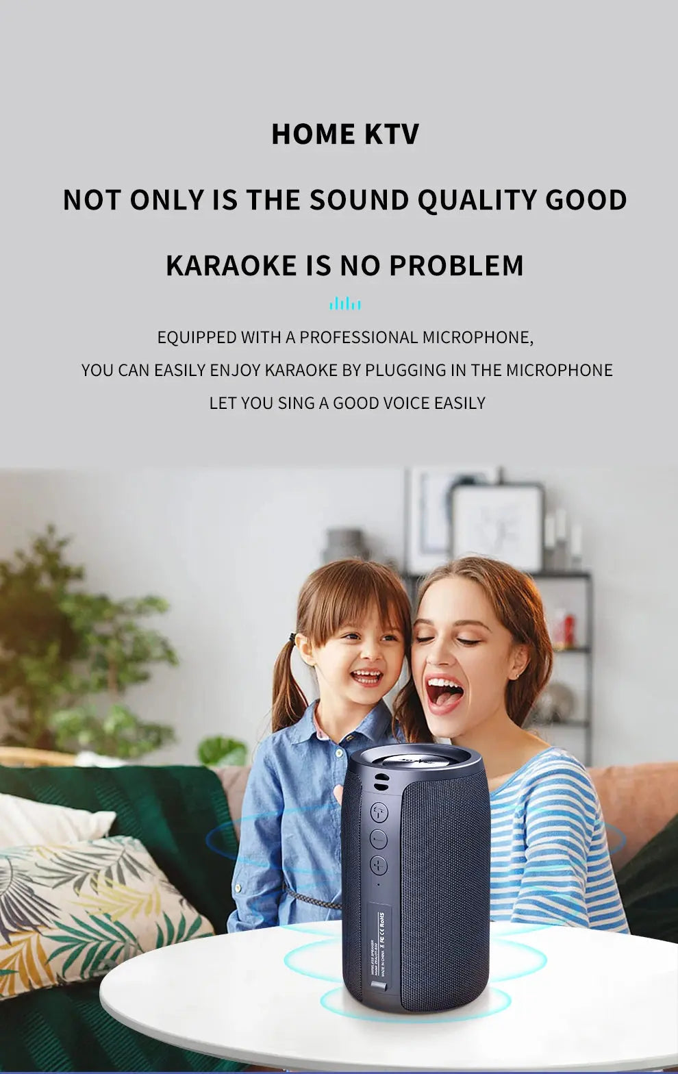 Zealot-S32 Wireless Speaker Outdoor Portable Subwoofer Speaker, Waterproof IPX 6, Dual Pairing,1800mAh Battery Magic Remotes