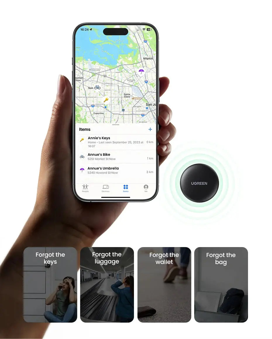 UGREEN Finder Security SmartTrack Link Smart Tag With Apple Find My Key Bluetooth GPS Tracker For Earbud Luggage MFi Finder IOS - Magic Remotes