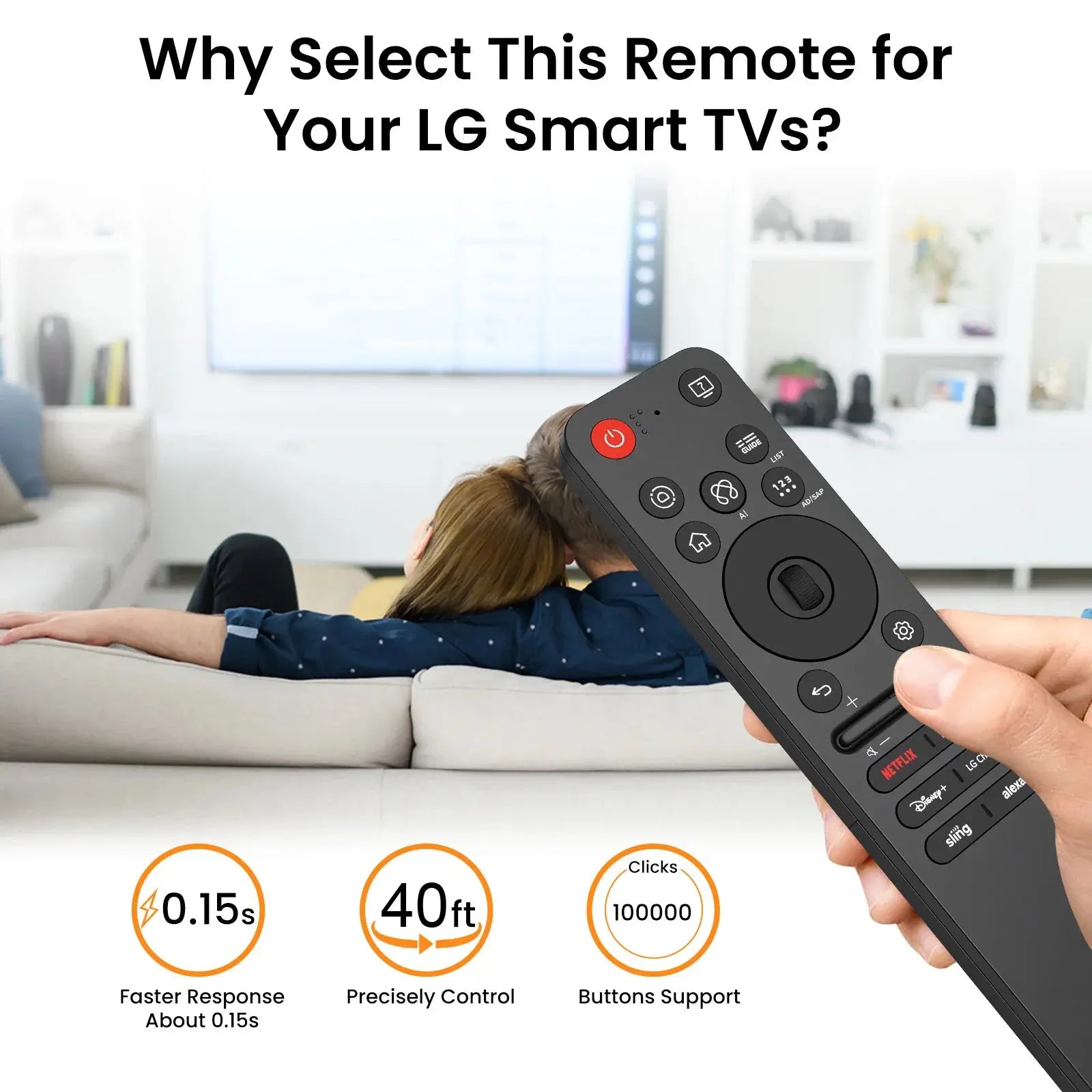 Replacement AN-MR25GA AI Magic Remote with Voice and Pointer,Compatible with 2019-2025 LG Smart TVs OLED, QNED, UHD, LED, LCD - Magic Remotes