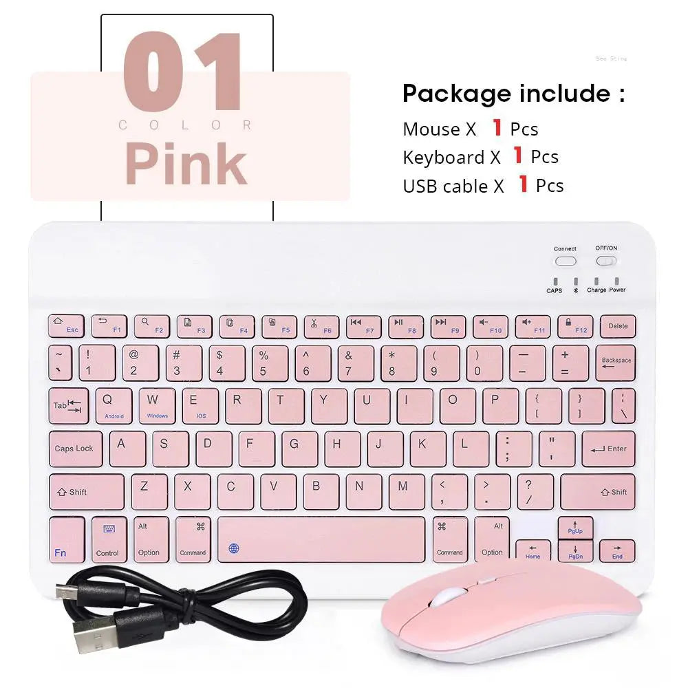 Mini Wireless Keyboard Bluetooth Keyboard For ipad Phone Tablet Portable Bluetooth Keyboard and Mouse For Samsung Xiaomi Android - Magic Remotes