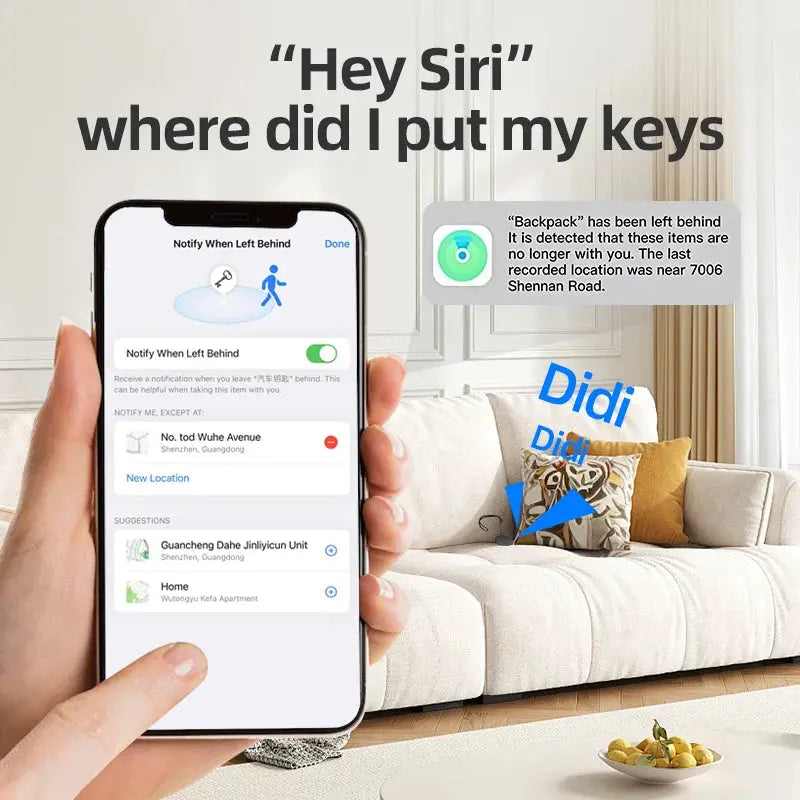 Smart iOS GPS Tracker Tag Suitable For Apple iOS Airtag Anti Loss Locator Car Key Bicycles Elderly People Pets Anti Loss Tracker - Magic Remotes