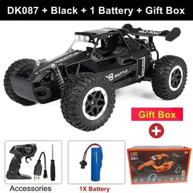 Remote Control Car RC Drift Racing 1:16 Vehicle Off Road Alloy 2.4G Radio High-Speed Trucks With LED Light Climbing Gift Kid Toy - Magic Remotes