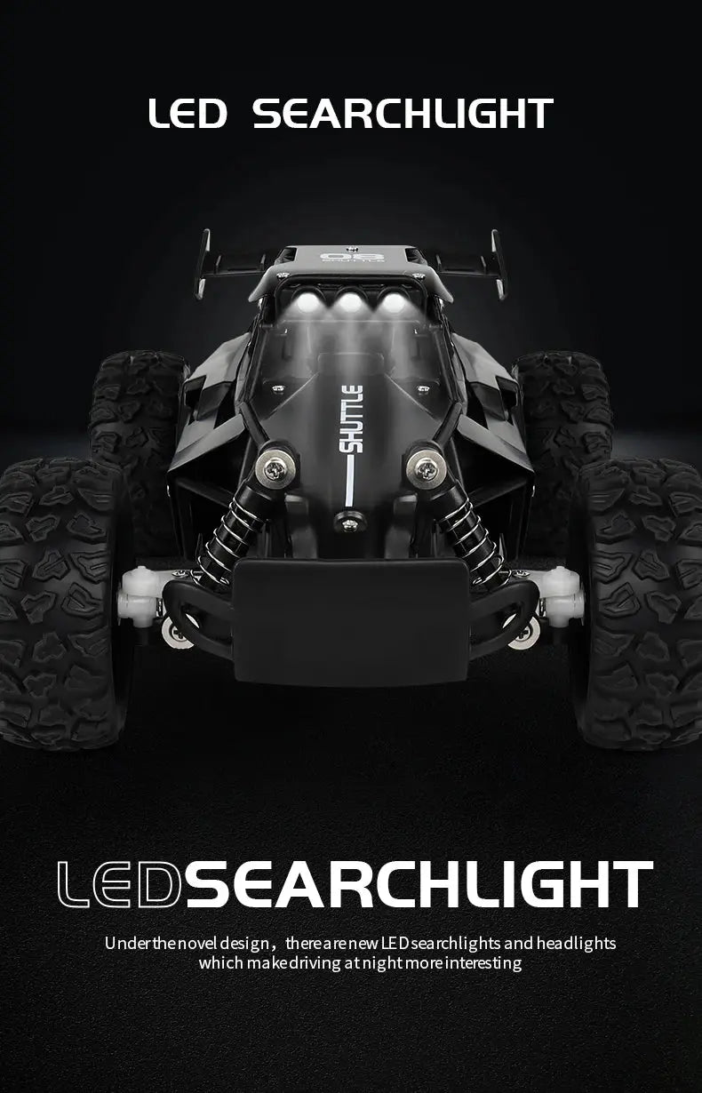 ZWN 1:16/1:20 2.4G Model RC Car With LED Light 2WD Off-road Remote Control Climbing Vehicle Outdoor Cars Toy Gifts for Kids Magic Remotes