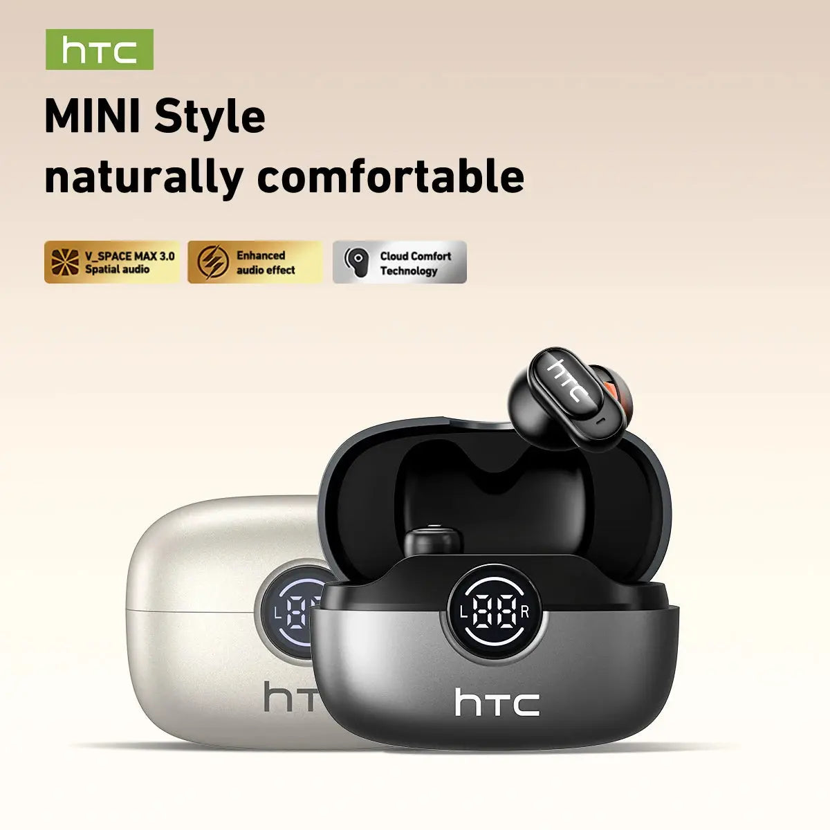 HTC NE79 TWS Bluetooth 6.0 Earphones AI Translator In-Ear HiFi Sound Headset for Sports Headset with Clear Call Mic Magic Remotes