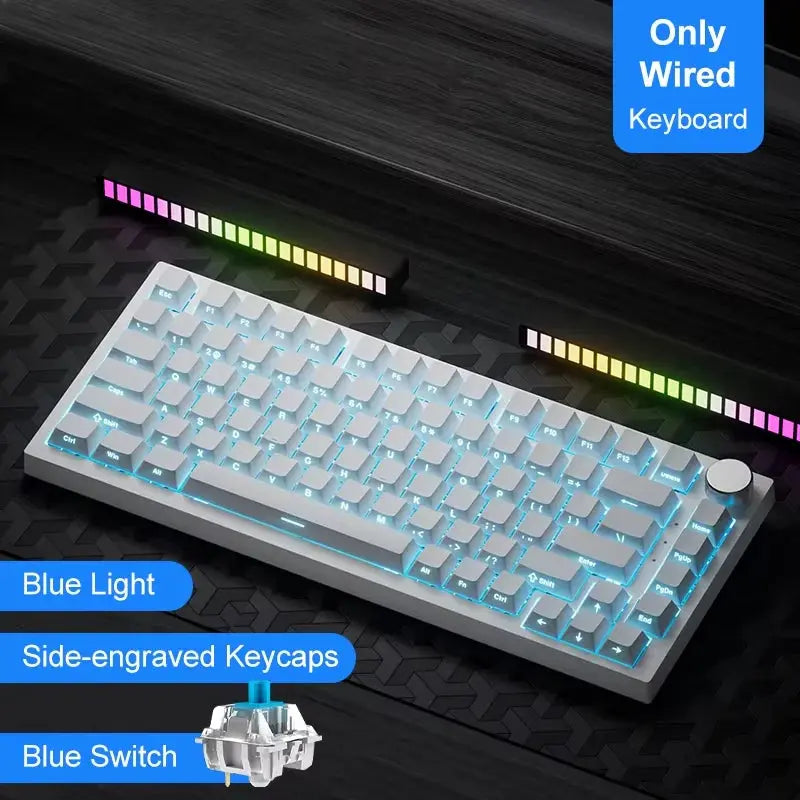 Ajazz AK820/AK820Pro Gaming Mechanical Keyboard Bluetooth 5.1/Wireless/C-Wired Customized Keyboard with Knob Hot Swapping Gasket - Magic Remotes