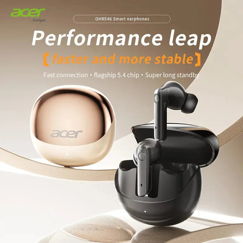 Acer Ohr546 Bluetooth Headphones 2025 New Model Wireless Earphones In-Ear Design Comfortable to Wear for Sports, Running, and Calls, Noise Reduction, Compatible with Mobile Phones, Tablets, and Laptop Devices Magic Remotes