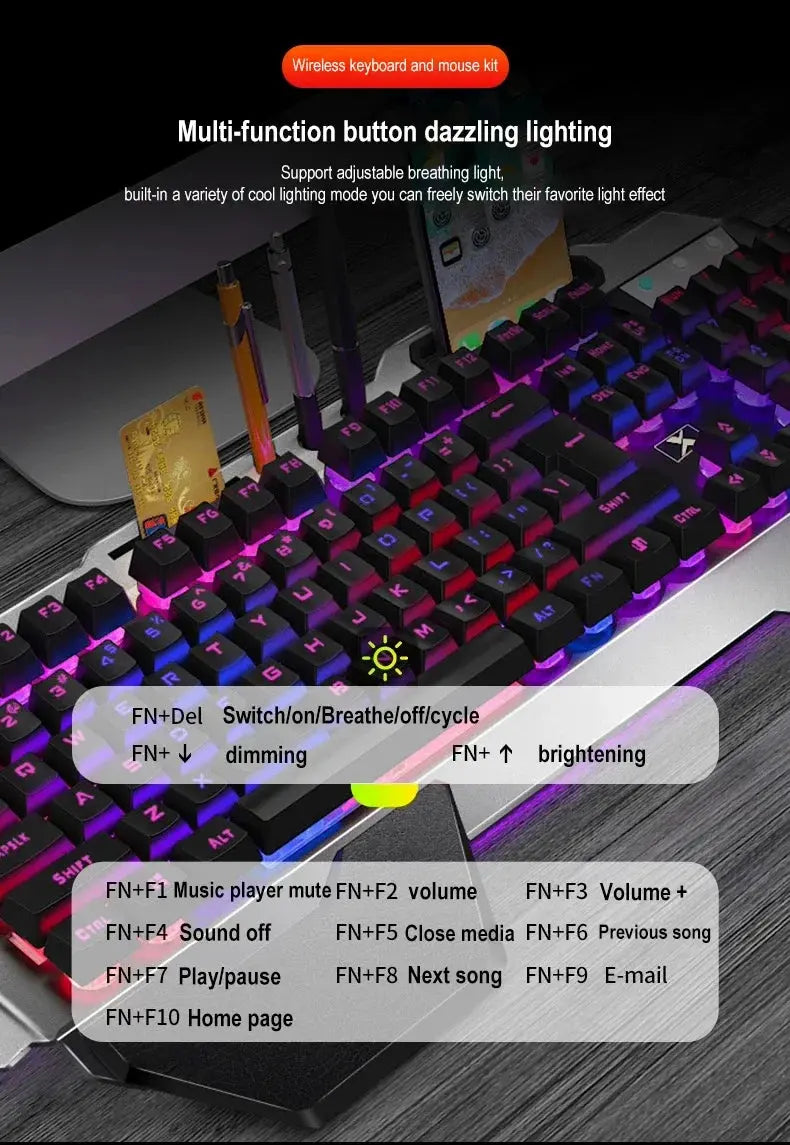 K680 Rechargeable 2.4G wireless keyboard and mouse suite Gaming computer Office esports Magic Remotes