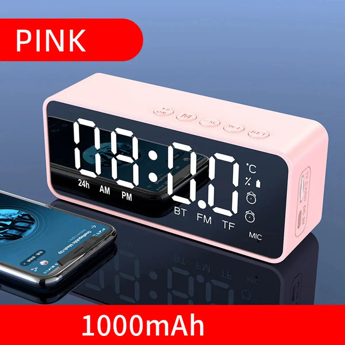 Alarm Clock Radio FM Bluetooth Speaker Portable Subwoofer Caixa De Som Sound Box Music Wireless Mini Woofers Bocina Lamp Column Magic Remotes