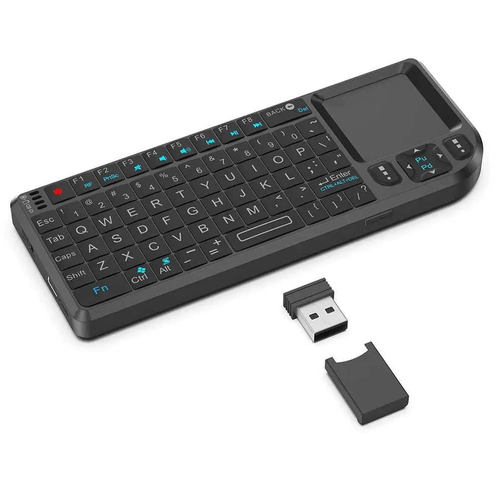 MRSVI A8 Mini Wireless Keyboard 2.4G 7 Color Backlit Touchpad Air Mouse With Infrared Indicator for Android TV Box PC,Office - Magic Remotes
