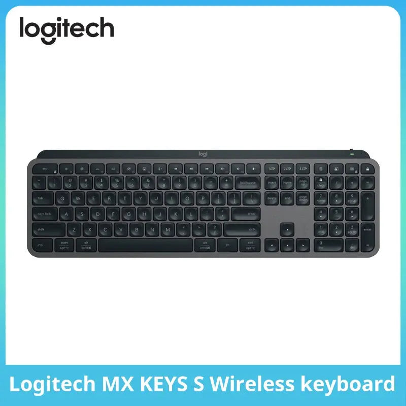 NEW Logitech MX Keys S Wireless Bluetooth Keyboard Office Multi-device Connection Backlit Bolt Ultra-thin and Portable - Magic Remotes
