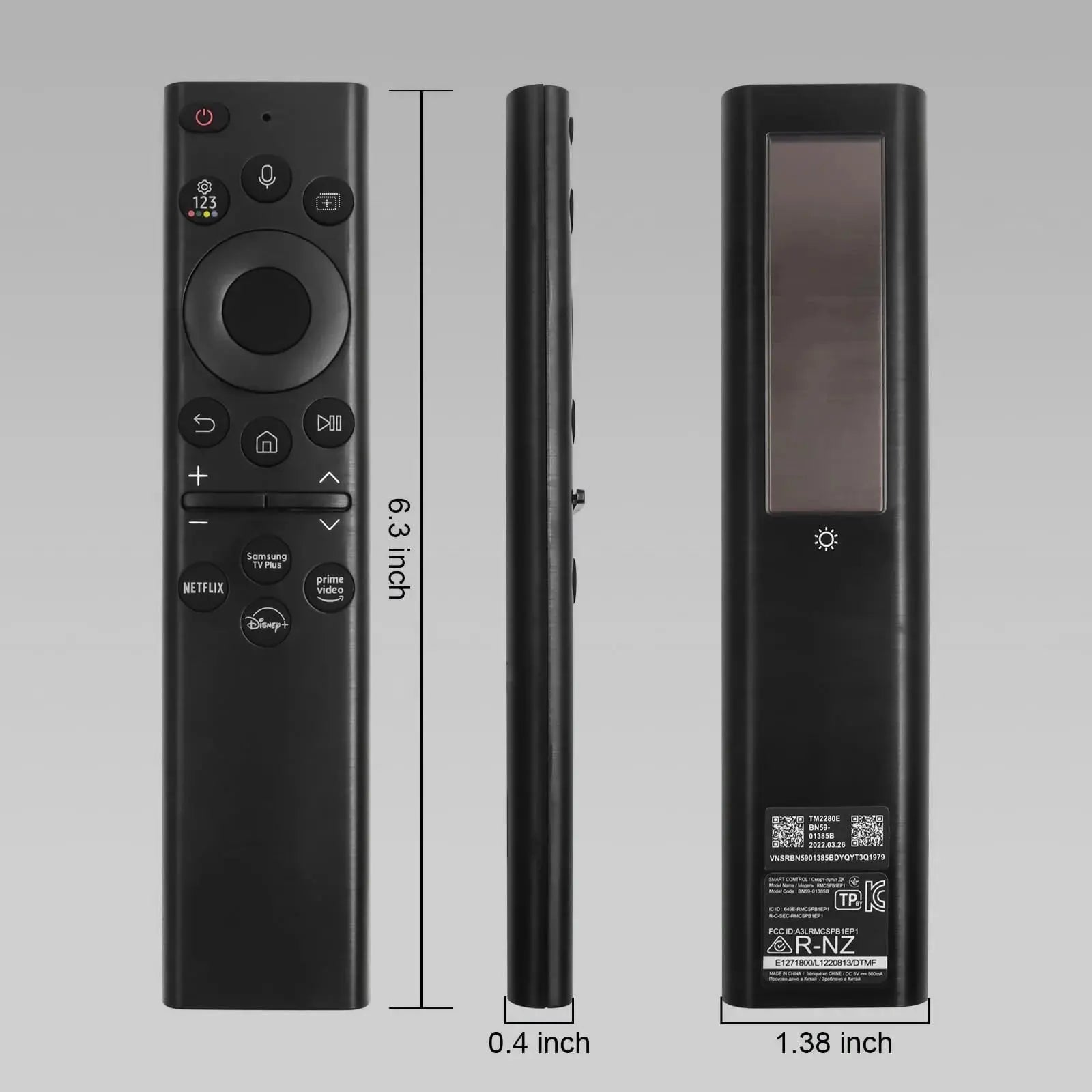 BN59-01385A Solar Voice Remote for Samsung TV Remotes Replacement with Bluetooth Rechargeable Solar Cell Fit for Samsung Remote - Magic Remotes