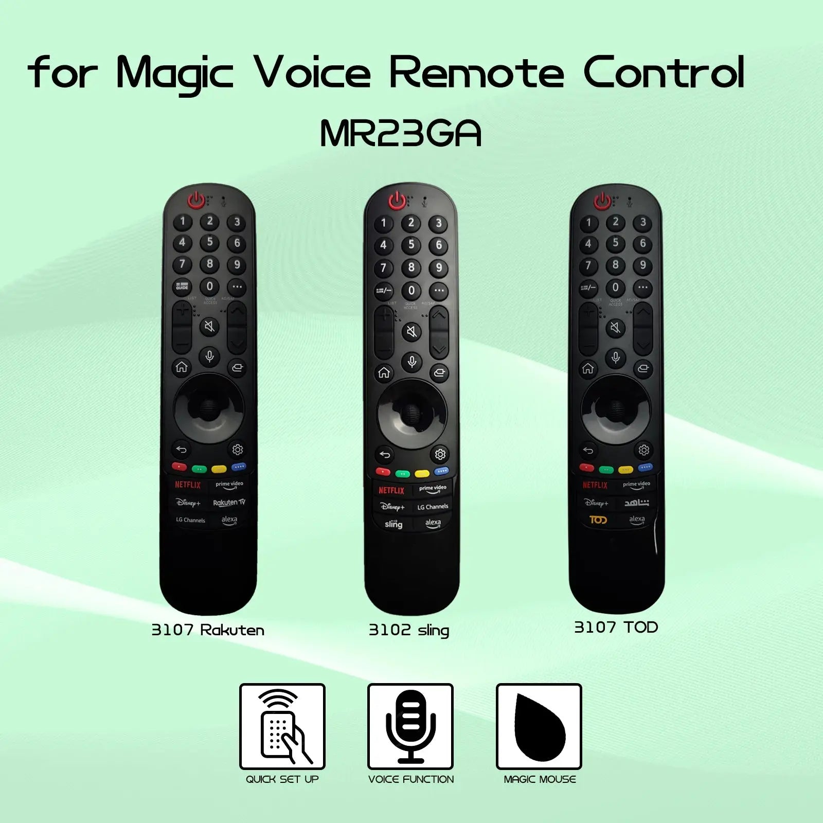 MR23GA Magic Remote Replacement for LG 2023 Smart TVs - Voice Control & Pointer Function Compatible with OLED B3/C3/G3 & UR8000 Series (Model MR23GN) - Magic Remotes