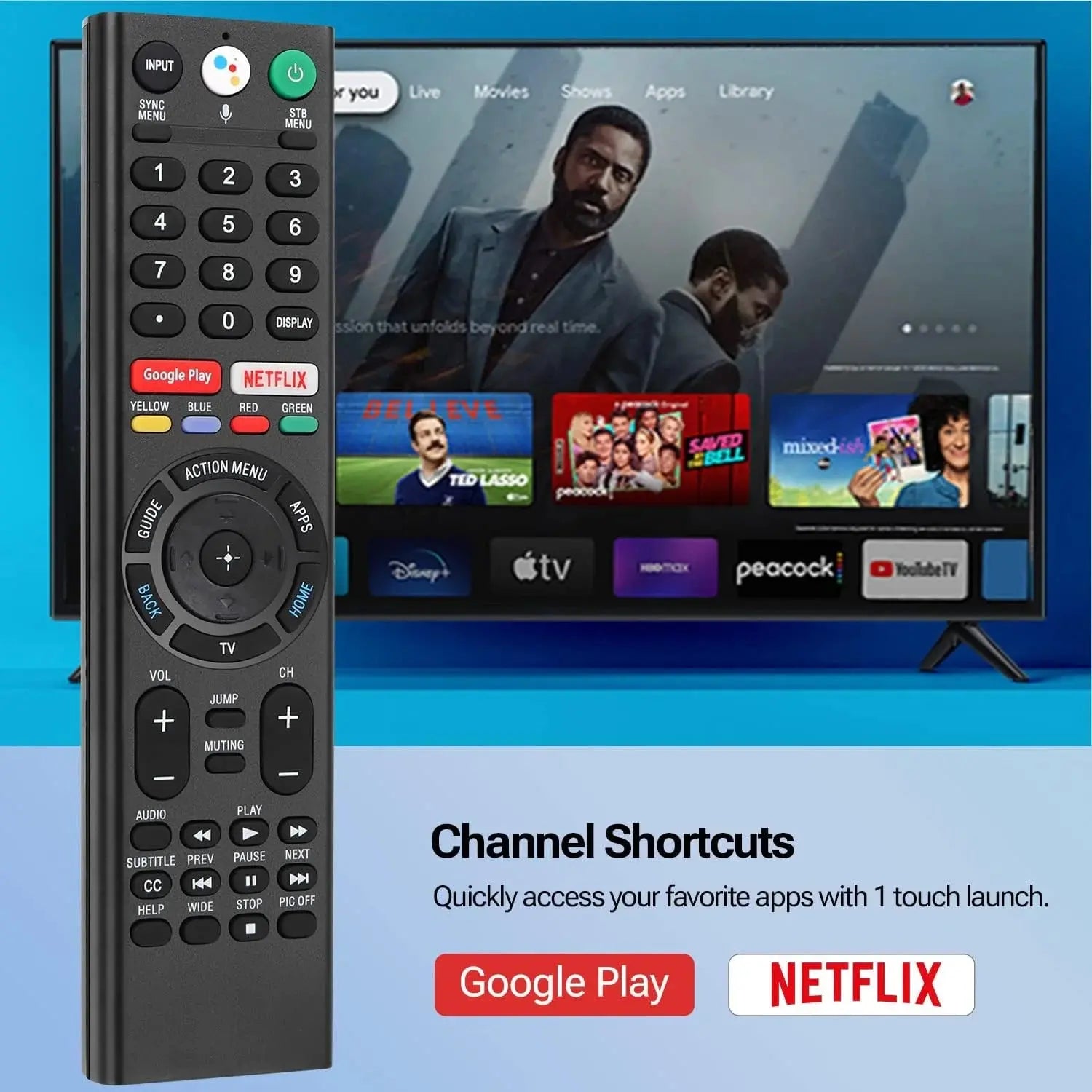 RMF-TX310U Replace Voice Remote Control with Mic fit for Sony 4K Smart Bravia TV XBR-43X800G XBR-75X800G XBR-65X800G XBR-49X800G - Magic Remotes