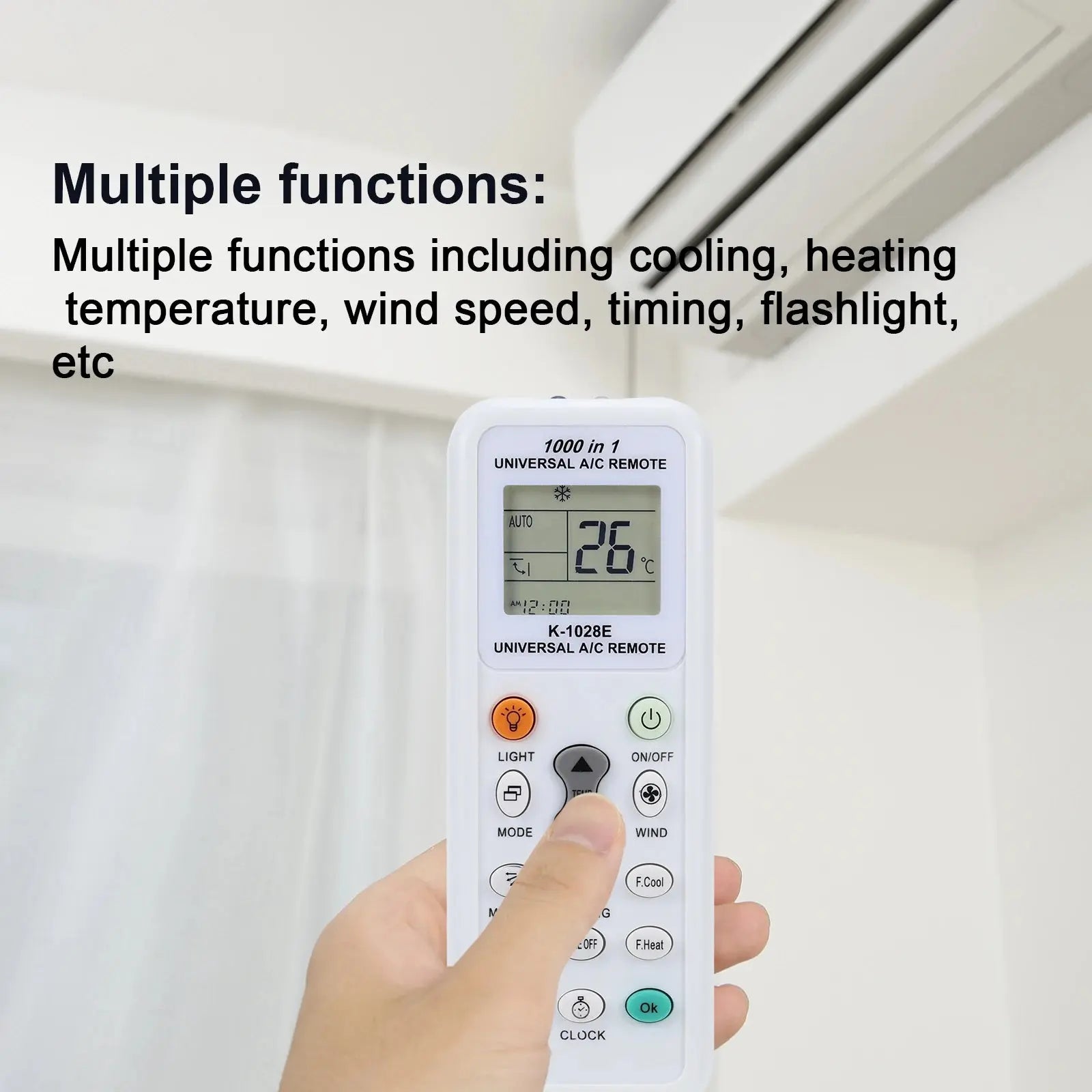 Universal Air Conditioner Remote Control Lcd A/C Conditioning Controller 1000 in 1 for Mitsubishi Toshiba Hitachi Fujitsu Daewoo - Magic Remotes