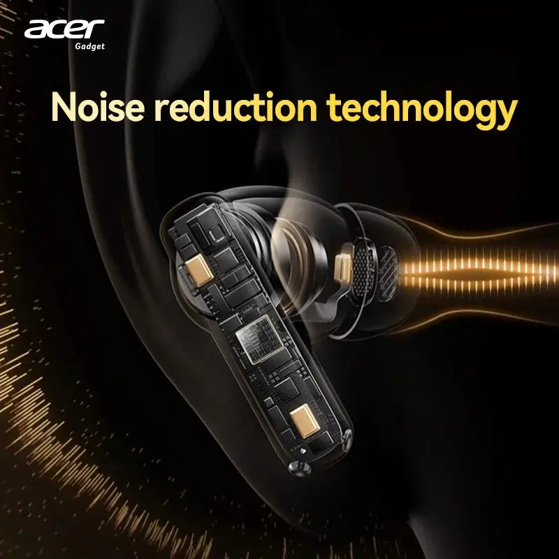 Acer Ohr548 Wireless Bluetooth Headphones with In-Ear Design, Anc Call Noise Reduction, Charging Case, Stereo Sound Effect, Low Latency for Gaming, Comfortable Fit for Sports, Running, and Fitness Magic Remotes