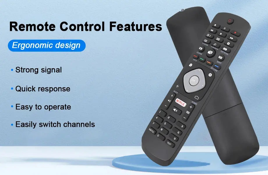 New Replacement Universal Remote Control with Netflix Buttons Controller Replacement for Philips Smart TV, TV LCD LED TVs Magic Remotes