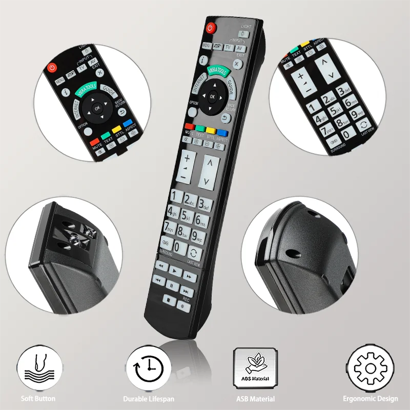 N2QAYB000715 Replacement Remote for Panasonic Viera TV | Compatible with TX-LR42DT50, TX-LR47WT50, TX-LR55WT50 Series