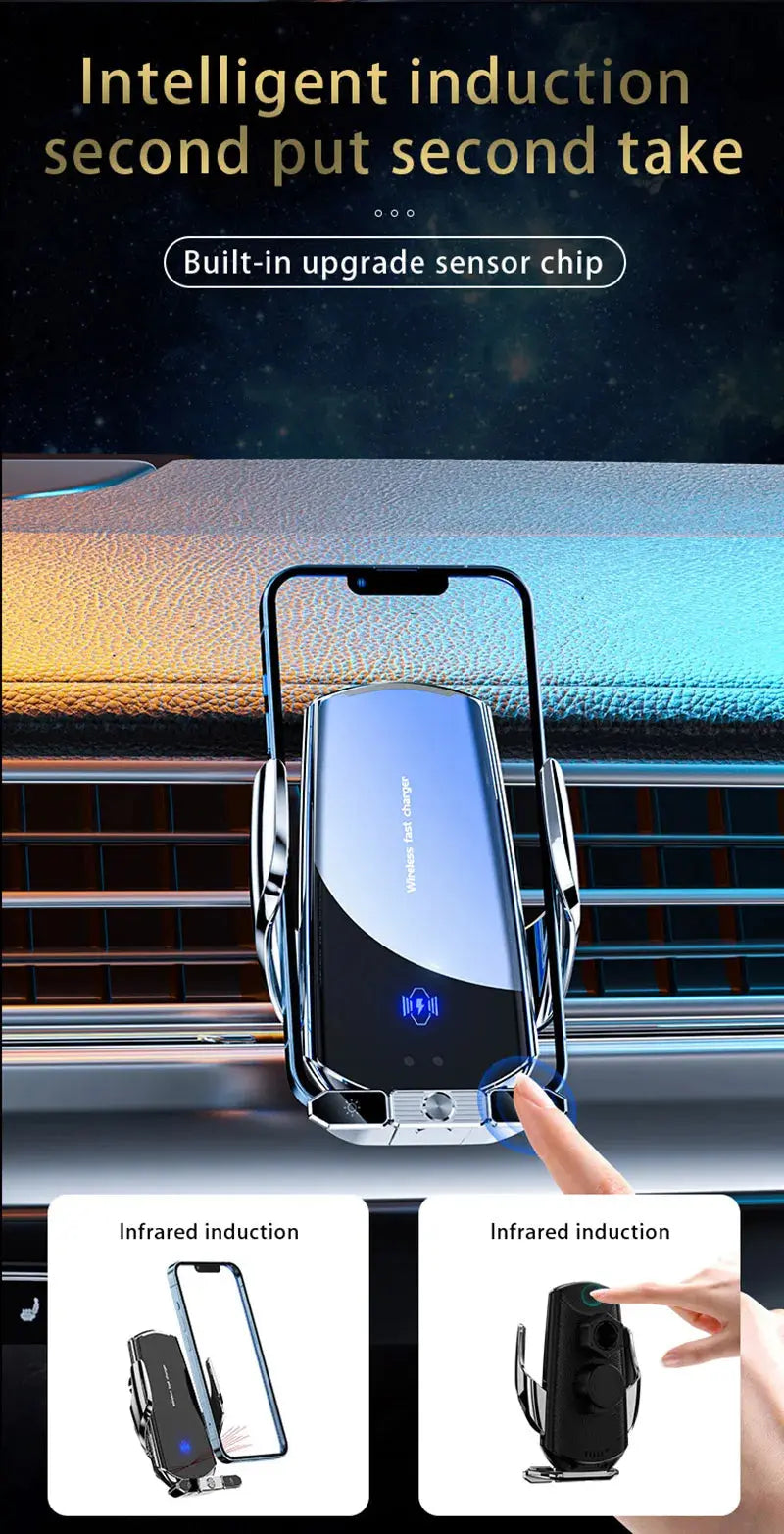Car wireless charger Magnetic Cell Phone Holder Mobile Phone Stand in Car GPS Support 360° Rotatable Mount For iPhone Xiaomi - Magic Remotes