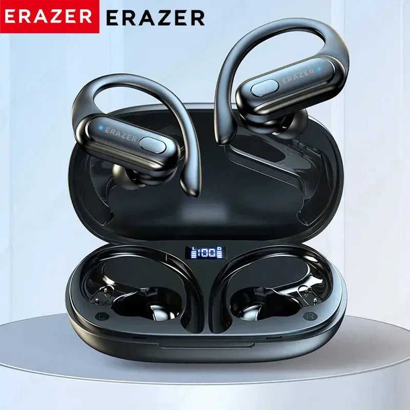 ERAZER XT60pro Sports Wireless Headphones Bluetooth Earphones HiFi Earbuds Noise Reduction Headset with Mic Earhook Magic Remotes