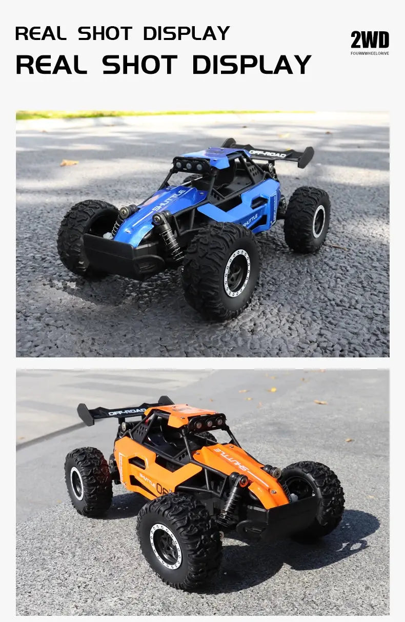 ZWN 1:16/1:20 2.4G Model RC Car With LED Light 2WD Off-road Remote Control Climbing Vehicle Outdoor Cars Toy Gifts for Kids Magic Remotes