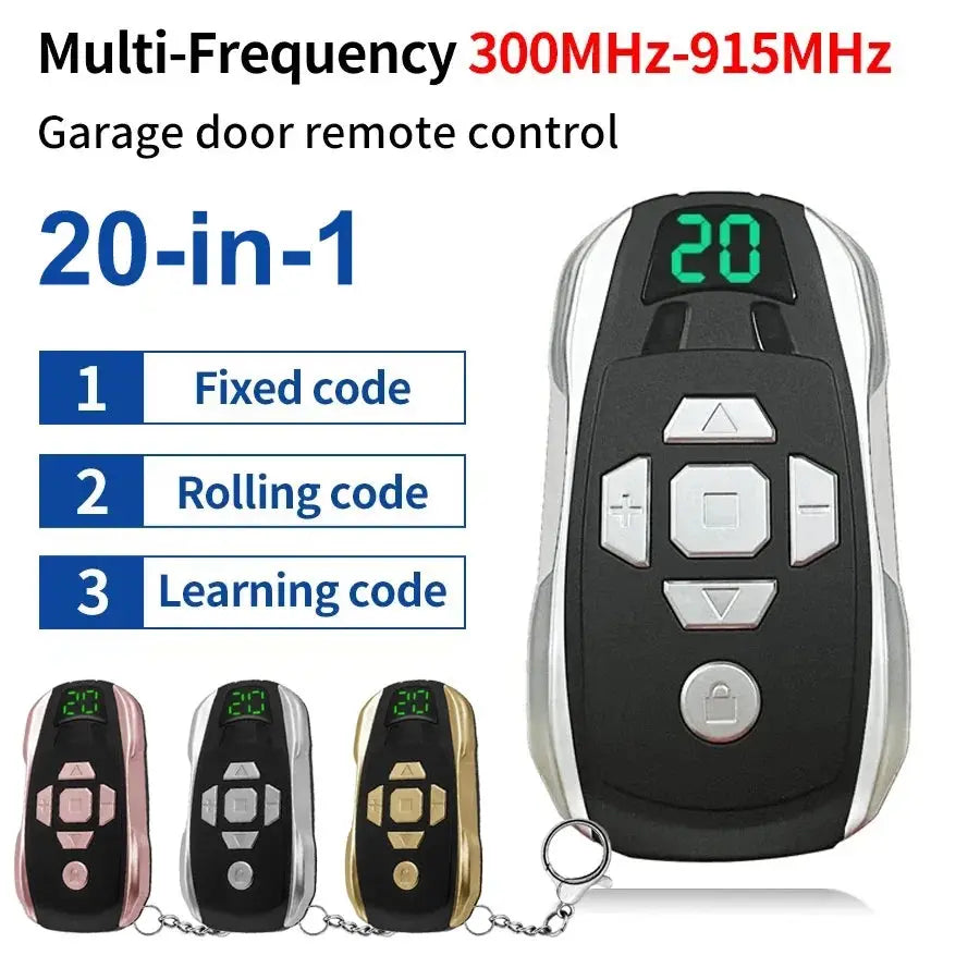 20-Channel Rechargeable Key Duplicator for Universal Garage Door Remote Control Gate Controller Clone Multi-frequency 300-915Mhz Magic Remotes