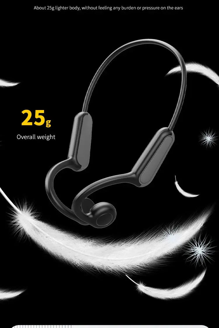 B8 True Bone Conduction Earphones Bluetooth 5.3 Sports Wireless Headphones Ear Hook IPX5 Waterproof Headset for Running Driving Magic Remotes