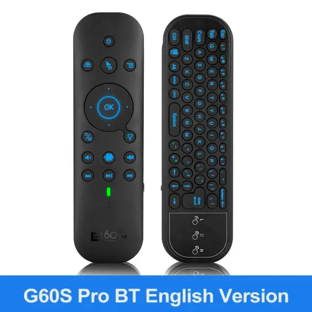 New G60S Pro BT Wireless Voice Remote Control 2.4G BT5.0 Dual Mode Air Mouse IR Learning With Backlit Light For Android TV Box Magic Remotes
