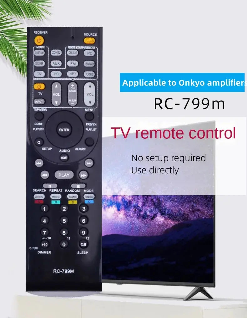 Remote Control Suitable for Onkyo RC-799M AV HT-R391 HT-R558 HT-R590 HT-R591 HT-S5500 RC-834M RC-737M RC-812M RC-801M RC-803M Magic Remotes