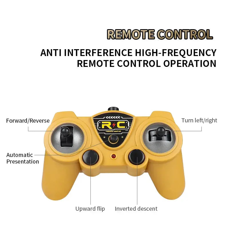 ZWN 2.4G Remote Control Excavator Dump Truck RC Model Car Toy Professional Alloy Plastic Simulation Construction Vehicle for Kid Magic Remotes