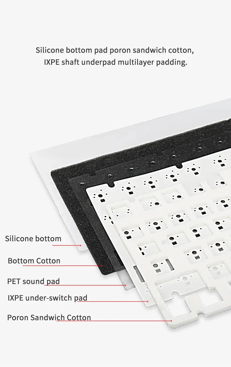 Ajazz AK820/AK820Pro Gaming Mechanical Keyboard Bluetooth 5.1/Wireless/C-Wired Customized Keyboard with Knob Hot Swapping Gasket - Magic Remotes