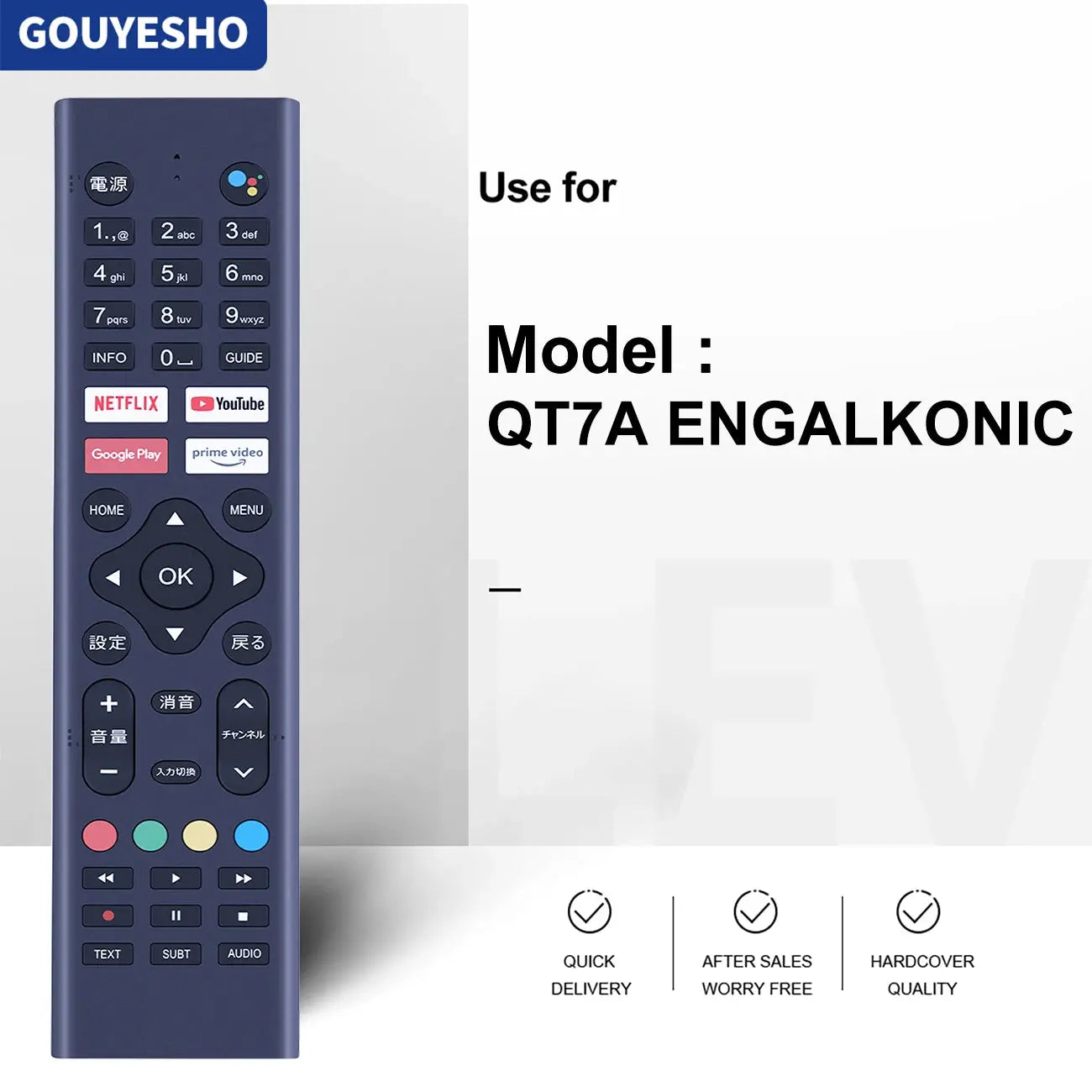 New Voice REMOTE FOR Soniq ENGAL ENGEL KONIC G42FW60A G43FW60A QT7A SMART TV Sunny SN43LEDH6886 4K - Magic Remotes