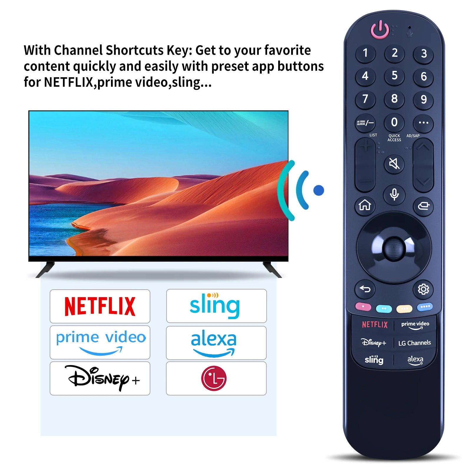 New Voice Magic Remote Control MR23GA MR23GN AKB76043102 for Smart TV 2021-2023 with Pointer