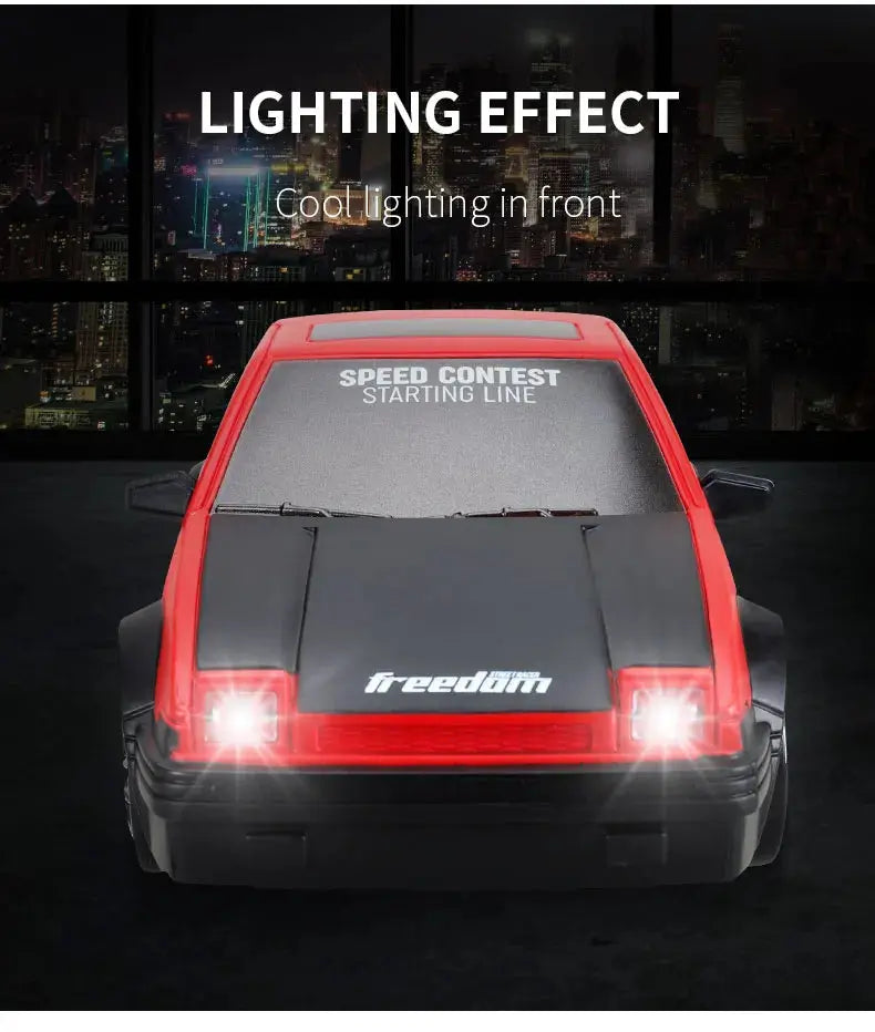 RC Drift Car 4WD Remote Control High Speed Racing Vehicle with LED Lights 2.4GHz Radio 4x4 Off-Road Truck Toy for Children Kids Magic Remotes