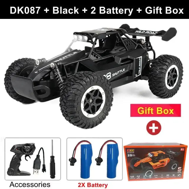 Remote Control Car RC Drift Racing 1:16 Vehicle Off Road Alloy 2.4G Radio High-Speed Trucks With LED Light Climbing Gift Kid Toy - Magic Remotes