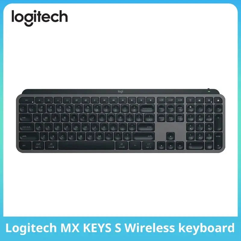 NEW Logitech MX Keys S Wireless Bluetooth Keyboard Office Multi-device Connection Backlit Bolt Ultra-thin and Portable - Magic Remotes