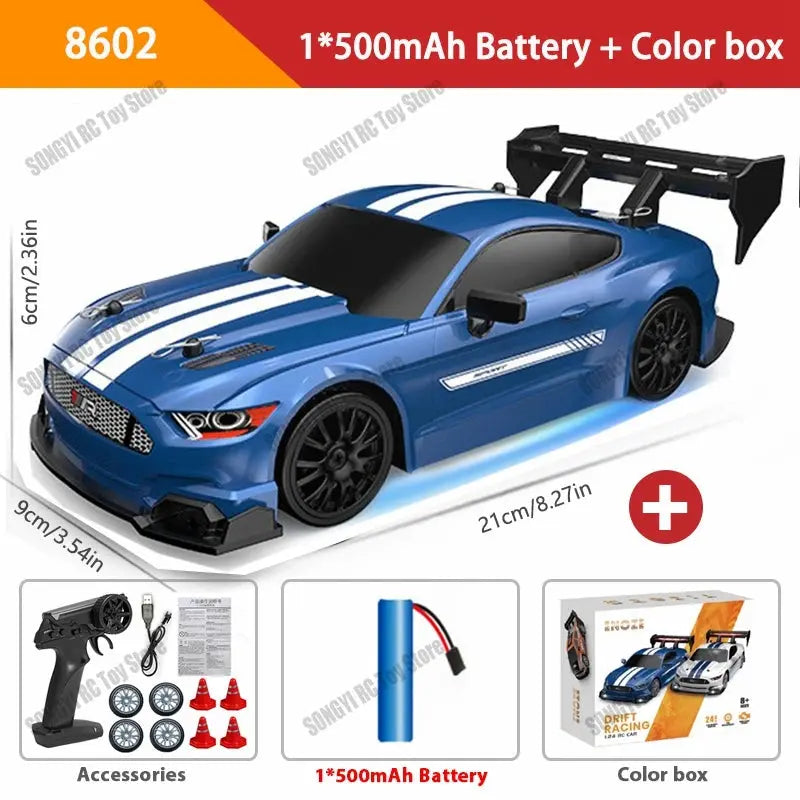 RC Drift Car 4WD Remote Control High Speed Racing Vehicle with LED Lights 2.4GHz Radio 4x4 Off-Road Truck Toy for Children Kids Magic Remotes