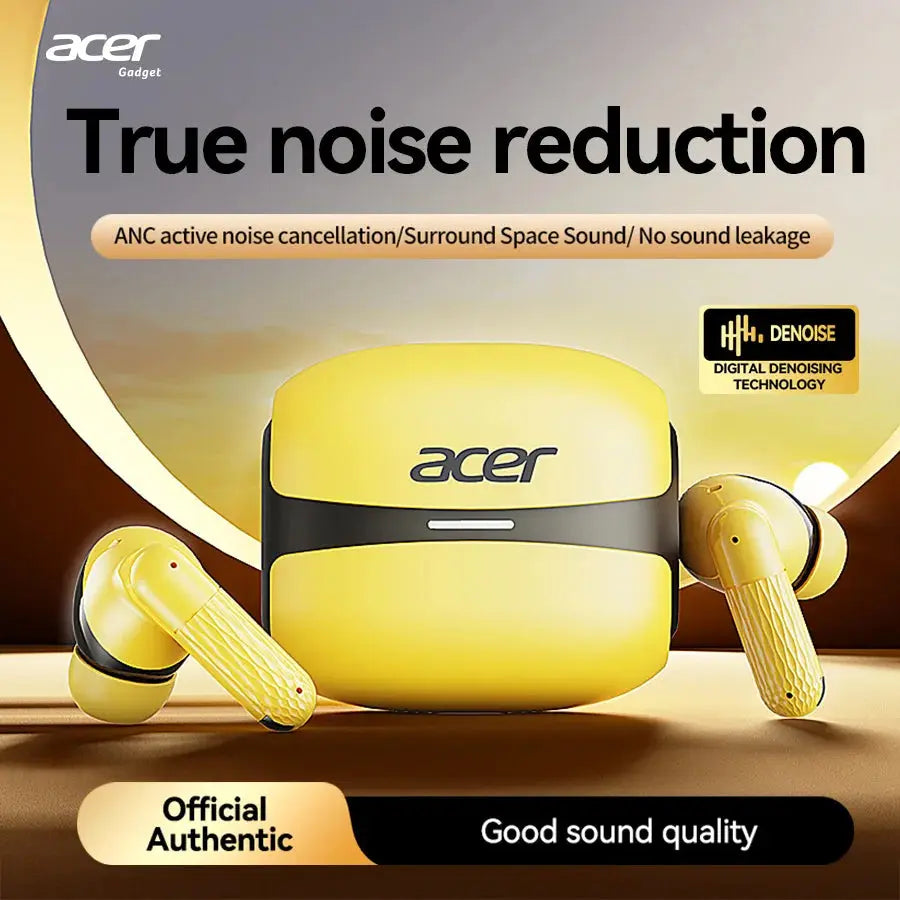 Acer Ohr548 Wireless Bluetooth Headphones with In-Ear Design, Anc Call Noise Reduction, Charging Case, Stereo Sound Effect, Low Latency for Gaming, Comfortable Fit for Sports, Running, and Fitness Magic Remotes