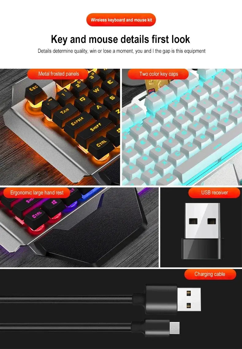K680 Rechargeable 2.4G wireless keyboard and mouse suite Gaming computer Office esports Magic Remotes