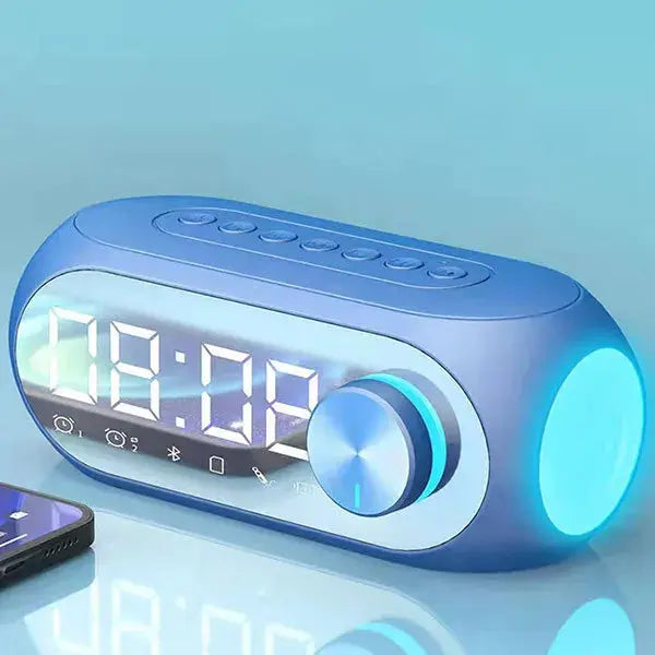 Alarm Clock Radio FM Bluetooth Speaker Portable Subwoofer Caixa De Som Sound Box Music Wireless Mini Woofers Bocina Lamp Column Magic Remotes