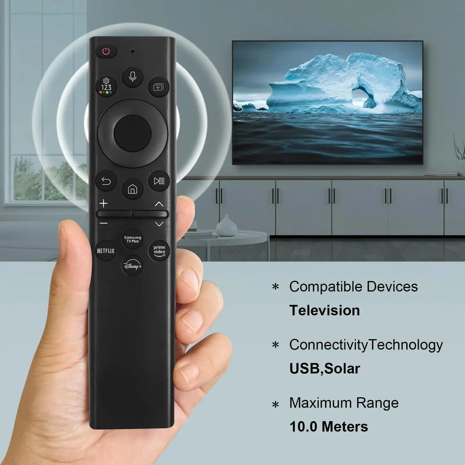 BN59-01385A Solar Voice Remote for Samsung TV Remotes Replacement with Bluetooth Rechargeable Solar Cell Fit for Samsung Remote - Magic Remotes