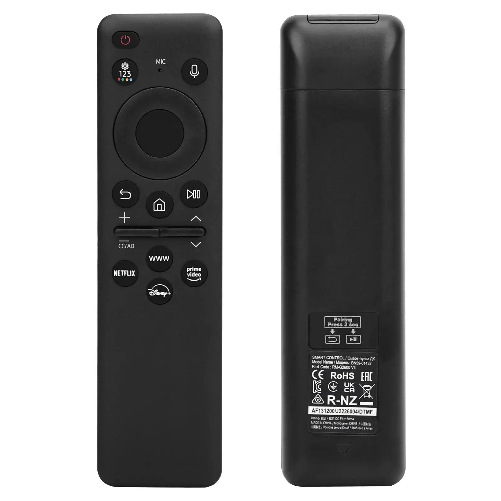 Samsung TV Remote Replacement BN59-01432A – Solar Smart Voice Remote, Bluetooth & IR - Magic Remotes