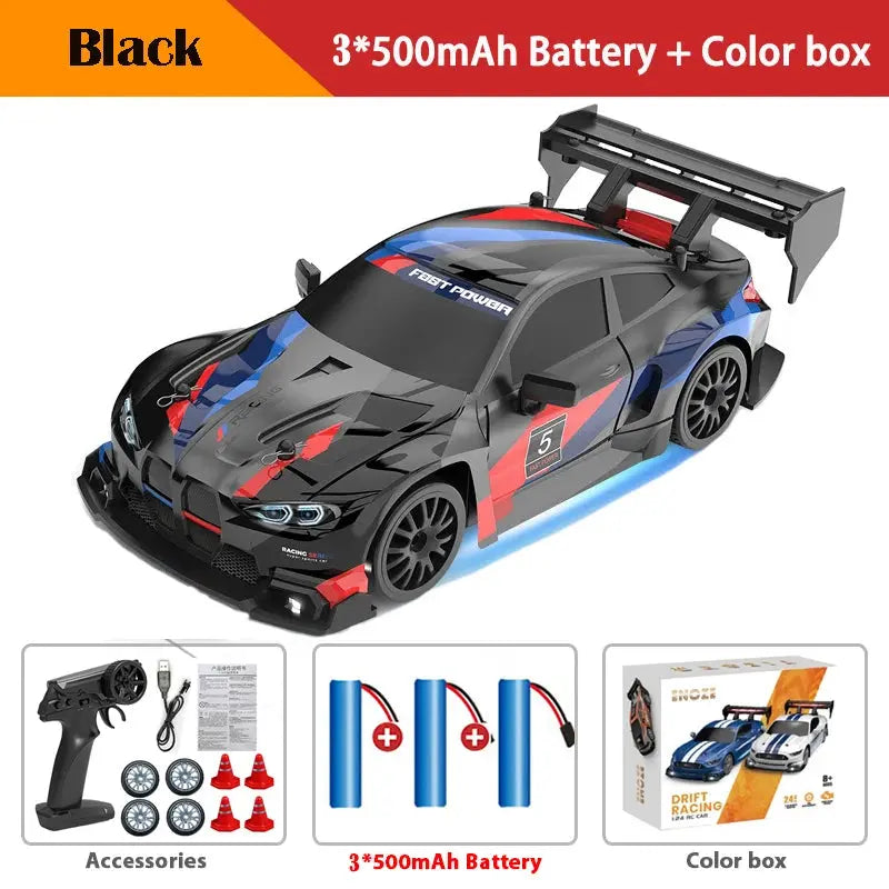 RC Drift Car 4WD Remote Control High Speed Racing Vehicle with LED Lights 2.4GHz Radio 4x4 Off-Road Truck Toy for Children Kids Magic Remotes