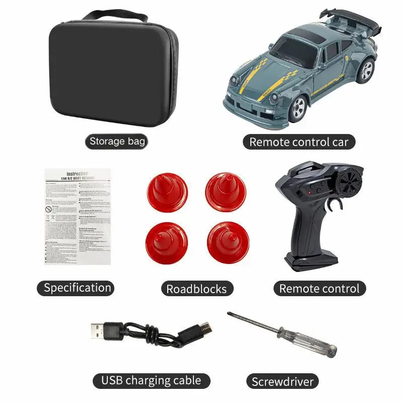 2025 New Kf20 1:64 Drift Rc Car Four-wheel remote-controlled racing car Full proportions Desk Competition Toy Boys Ideal gifts. Magic Remotes