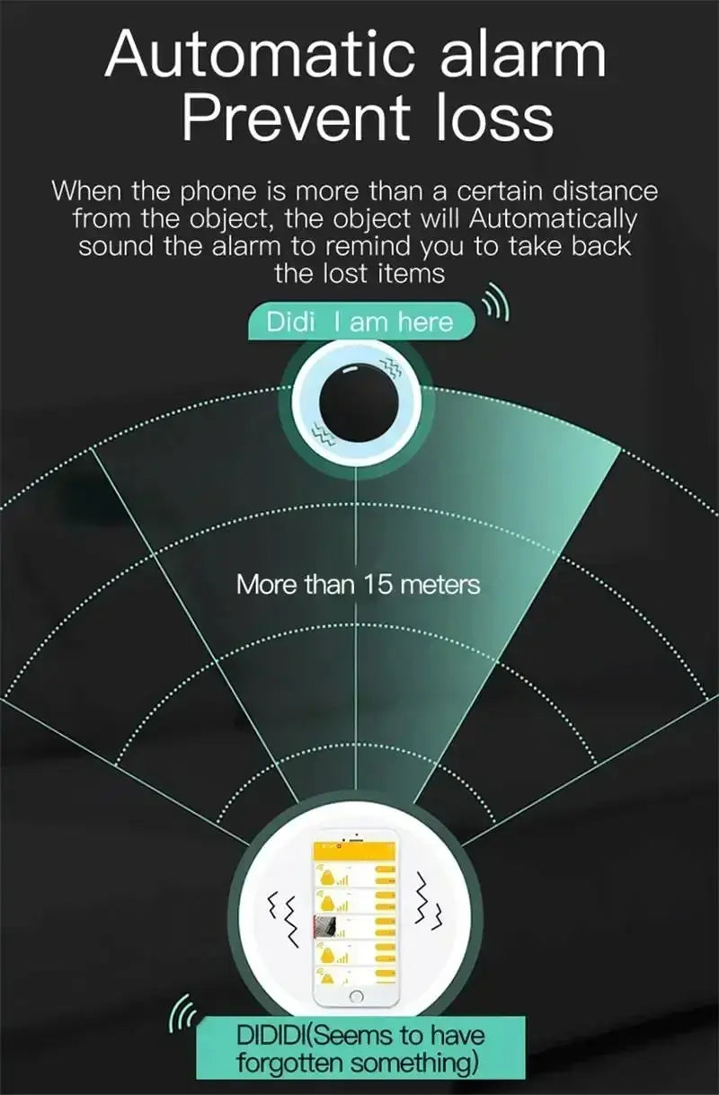 Mini GPS Tracker Bluetooth5.0 Anti-Lost Smart Device Pets Elderly Kid Car Suitcase Wallet Tracking Car Locator For IOS Android - Magic Remotes