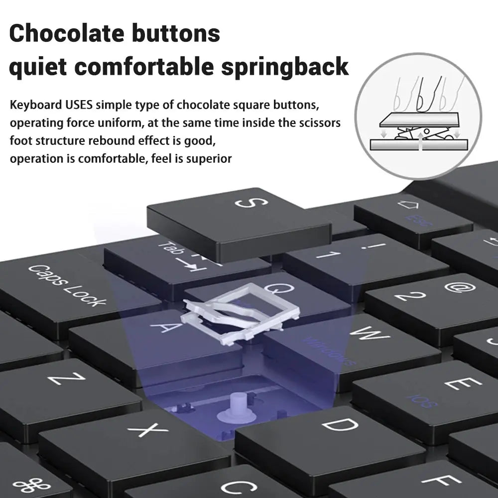 Mini Wireless Keyboard Bluetooth Keyboard For ipad Phone Tablet Portable Bluetooth Keyboard and Mouse For Samsung Xiaomi Android - Magic Remotes