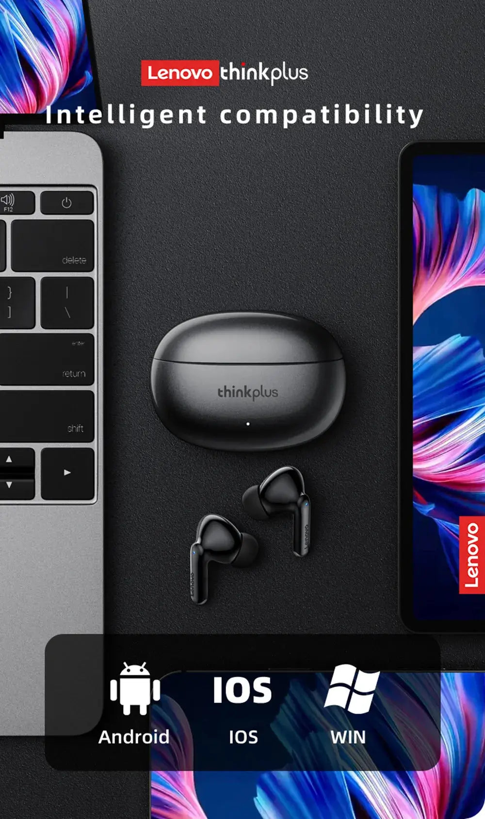 Original Lenovo XT88 TWS Wireless Earphones Bluetooth 5.3 Dual MIC Stereo Noise Reduction Bass HIFI Touch Control Earbuds Magic Remotes