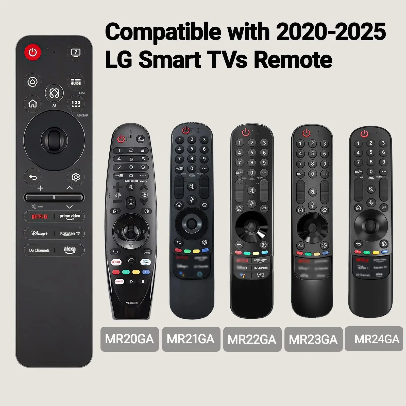 LG Remote MR25GA Universal Voice Magic Remote for 2025 LG TVs – Bluetooth & IR - Magic Remotes